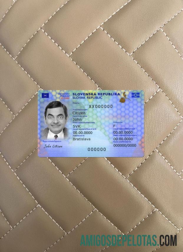 Slovakia ID Card 2022 Present olhar de foto frente modelo